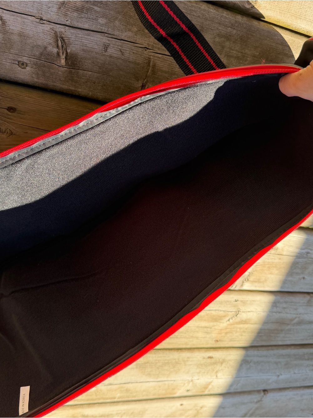 Vintage Optex Camera Carrying Bag Black Red Padded Photo Equipment Case 22" - Picture 6 of 9
